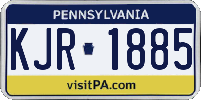 PA license plate KJR1885