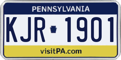 PA license plate KJR1901