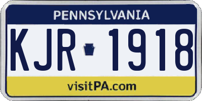 PA license plate KJR1918