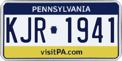 PA license plate KJR1941