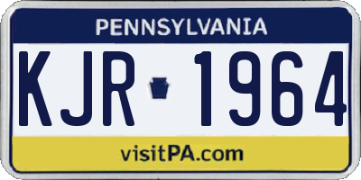 PA license plate KJR1964