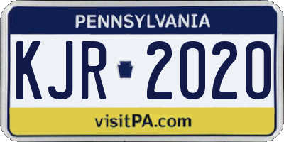 PA license plate KJR2020