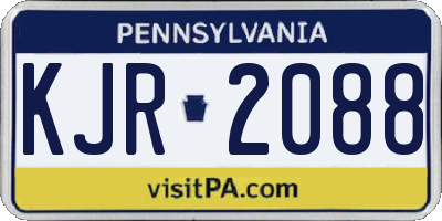 PA license plate KJR2088