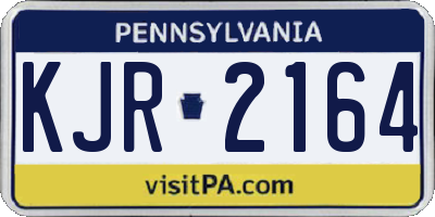 PA license plate KJR2164