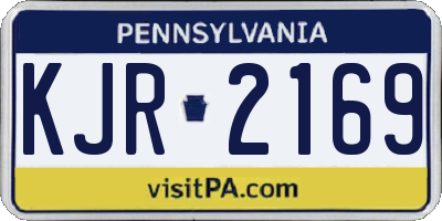 PA license plate KJR2169
