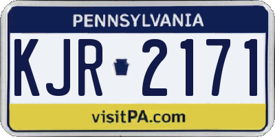 PA license plate KJR2171
