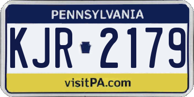 PA license plate KJR2179