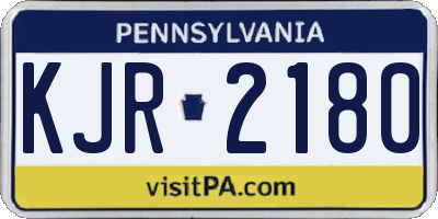 PA license plate KJR2180