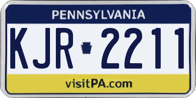 PA license plate KJR2211
