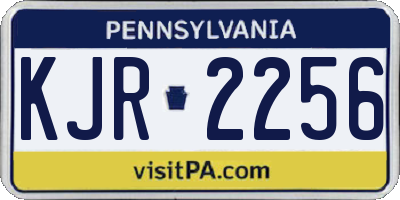 PA license plate KJR2256