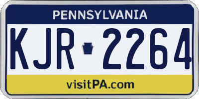 PA license plate KJR2264