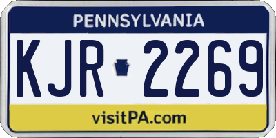 PA license plate KJR2269