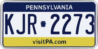 PA license plate KJR2273