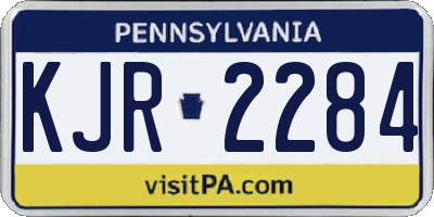 PA license plate KJR2284