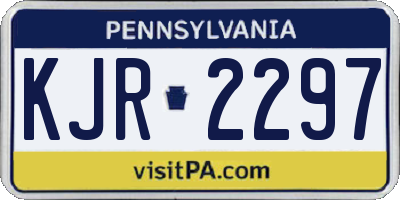 PA license plate KJR2297