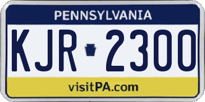 PA license plate KJR2300