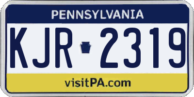 PA license plate KJR2319
