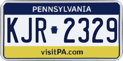 PA license plate KJR2329