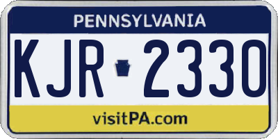 PA license plate KJR2330