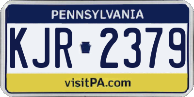 PA license plate KJR2379