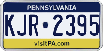 PA license plate KJR2395