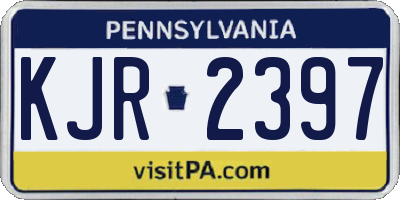 PA license plate KJR2397