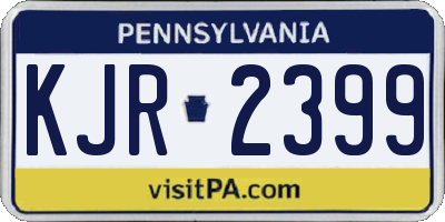PA license plate KJR2399