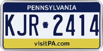 PA license plate KJR2414