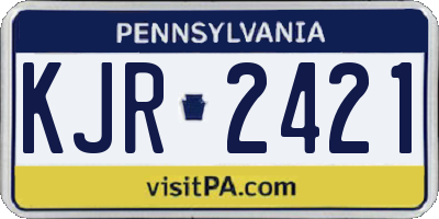 PA license plate KJR2421