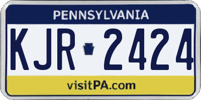 PA license plate KJR2424