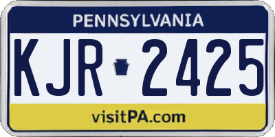 PA license plate KJR2425