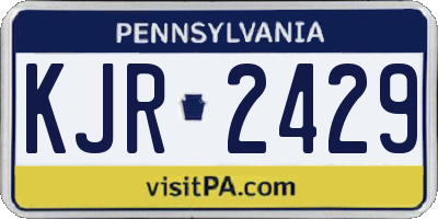 PA license plate KJR2429