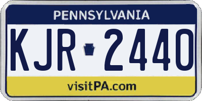 PA license plate KJR2440