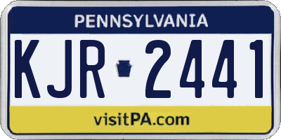PA license plate KJR2441