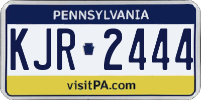 PA license plate KJR2444