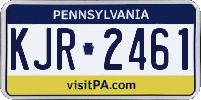 PA license plate KJR2461