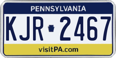 PA license plate KJR2467