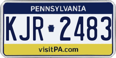 PA license plate KJR2483