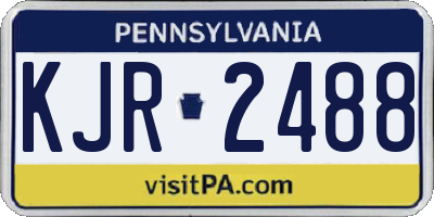 PA license plate KJR2488