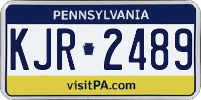 PA license plate KJR2489