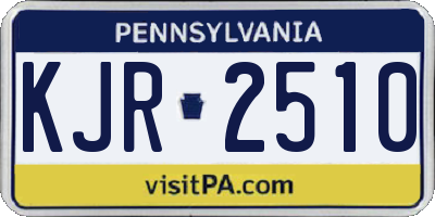 PA license plate KJR2510