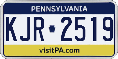 PA license plate KJR2519