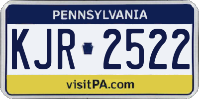 PA license plate KJR2522