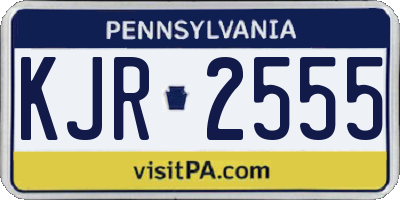 PA license plate KJR2555
