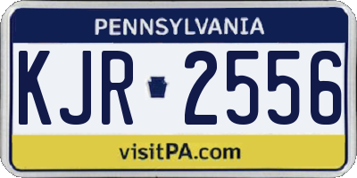 PA license plate KJR2556