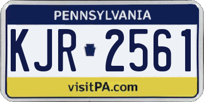 PA license plate KJR2561