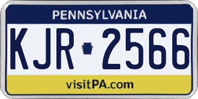 PA license plate KJR2566