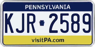 PA license plate KJR2589
