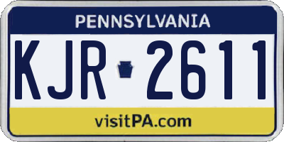 PA license plate KJR2611