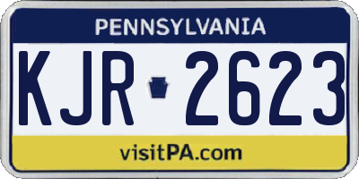PA license plate KJR2623